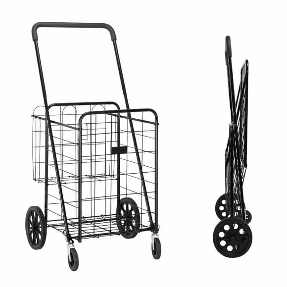 BBG Multifunctional Portable Folding Shopping Trolleys with Wheels,Practical Small Shopping Cart with Two Wheels,Wine Red BBG Multifunctional Portable Folding Shopping Trolleys with Wheels,Practical Small Shopping Cart with Two Wheels,Wine Red